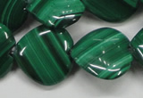 CMN428 15.5 inches 15*15mm heart natural malachite beads wholesale