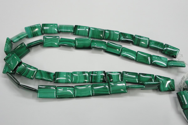 CMN444 15.5 inches 13*18mm rectangle natural malachite beads