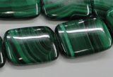 CMN448 15.5 inches 18*25mm rectangle natural malachite beads