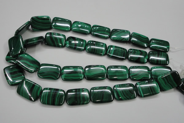 CMN448 15.5 inches 18*25mm rectangle natural malachite beads