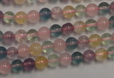 CMQ211 15.5 inches 6mm round multicolor quartz gemstone beads