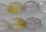 CMQ253 15.5 inches 13*18mm faceted oval multicolor quartz beads