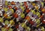 CMQ35 15.5 inches 4*6mm faceted rondelle multicolor quartz beads