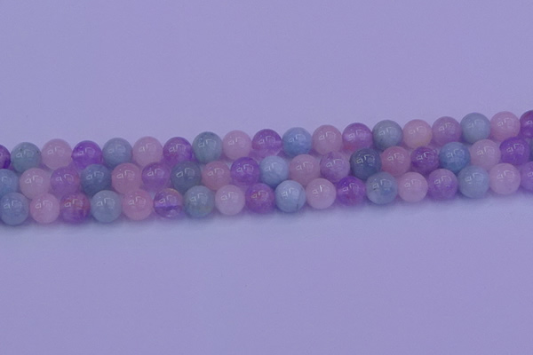 CMQ352 15.5 inches 8mm round mixed quartz beads wholesale