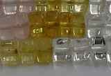 CMQ38 15.5 inches 5*8mm triangle mixed quartz beads wholesale