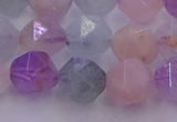 CMQ382 15.5 inches 8mm faceted nuggets mixed quartz beads