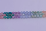 CMQ394 15.5 inches 12mm faceted nuggets mixed quartz beads