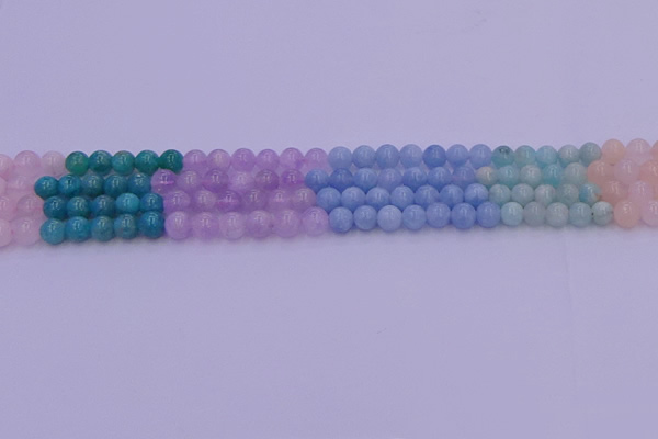 CMQ401 15.5 inches 6mm round mixed quartz beads wholesale