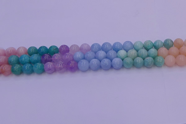 CMQ403 15.5 inches 10mm round mixed quartz beads wholesale