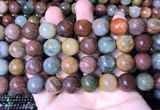 CMQ445 15.5 inches 14mm round mixed rutilated quartz beads