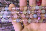 CMQ451 15.5 inches 8mm round rainbow quartz beads wholesale