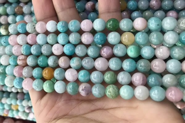 CMQ466 15.5 inches 6mm round mixed gemstone beads wholesale