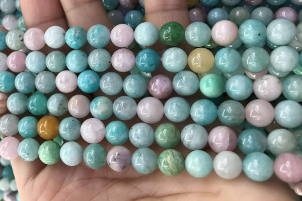 CMQ467 15.5 inches 8mm round mixed gemstone beads wholesale