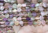 CMQ500 15.5 inches 10mm flat round colorfull quartz beads wholesale