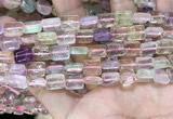 CMQ505 15.5 inches 8*10mm rectangle colorfull quartz beads wholesale