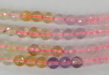 CMQ51 15.5 inches 6mm faceted round multicolor quartz beads