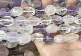 CMQ524 10*13mm - 13*18mm faceted nuggets colorfull quartz beads