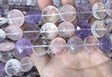 CMQ526 15.5 inches 18mm faceted coin colorfull quartz beads