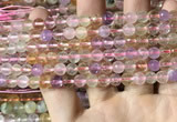 CMQ530 15.5 inches 6mm faceted round colorfull quartz beads