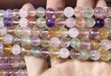 CMQ531 15.5 inches 8mm faceted round colorfull quartz beads