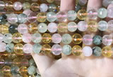 CMQ532 15.5 inches 10mm faceted round colorfull quartz beads