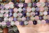 CMQ538 15.5 inches 10mm faceted round colorfull quartz beads