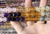 CMQ545 15.5 inches 10mm faceted round colorfull quartz beads