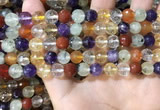 CMQ552 15.5 inches 8mm faceted round colorfull quartz beads