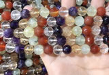 CMQ553 15.5 inches 10mm faceted round colorfull quartz beads