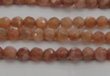 CMS1010 15.5 inches 4mm faceted round AA grade moonstone beads