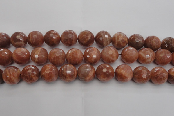 CMS1017 15.5 inches 16mm faceted round AA grade moonstone beads