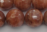 CMS1018 15.5 inches 18mm faceted round AA grade moonstone beads