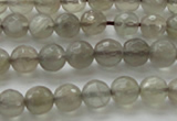 CMS1060 15.5 inches 6mm faceted round grey moonstone beads wholesale