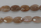 CMS107 15.5 inches 8*12mm faceted oval moonstone gemstone beads