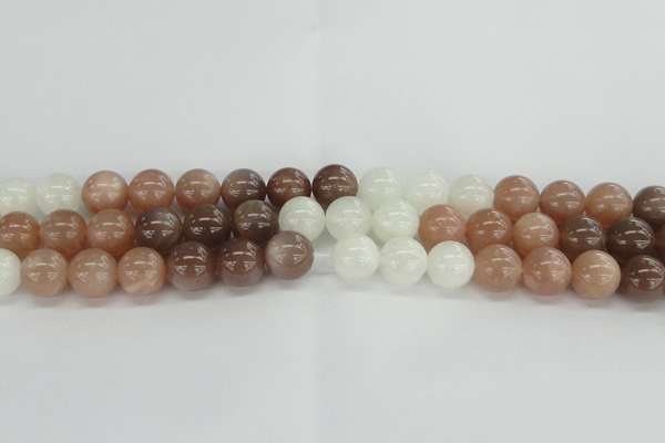 CMS1084 15.5 inches 12mm round mixed moonstone beads wholesale