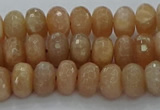 CMS1092 15.5 inches 6*10mm faceted rondelle moonstone beads