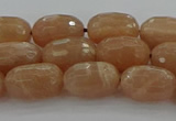 CMS1098 15.5 inches 8*12mm faceted rice moonstone gemstone beads