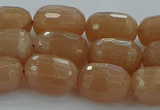 CMS1099 15.5 inches 10*14mm faceted rice moonstone gemstone beads