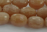 CMS1100 15.5 inches 12*16mm faceted rice moonstone gemstone beads