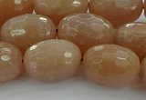 CMS1101 15.5 inches 13*18mm faceted rice moonstone gemstone beads