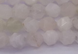 CMS1154 15.5 inches 8mm faceted nuggets white moonstone beads