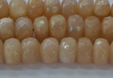 CMS1171 15.5 inches 5*8mm faceted rondelle moonstone beads