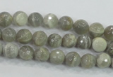 CMS123 15.5 inches 8mm faceted round moonstone gemstone beads