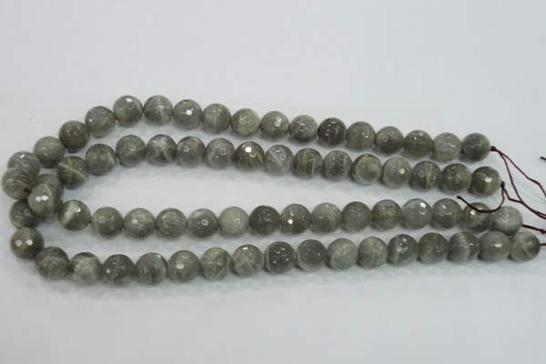 CMS125 15.5 inches 12mm faceted round moonstone gemstone beads