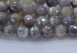 CMS1310 15.5 inches 4mm faceted round AB-color grey moonstone beads