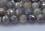 CMS1311 15.5 inches 6mm faceted round AB-color grey moonstone beads