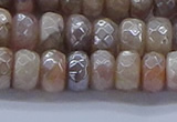 CMS1322 15.5 inches 5*8mm faceted rondelle AB-color moonstone beads