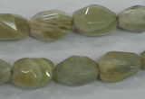 CMS133 15.5 inches 10*16mm faceted nugget moonstone gemstone beads