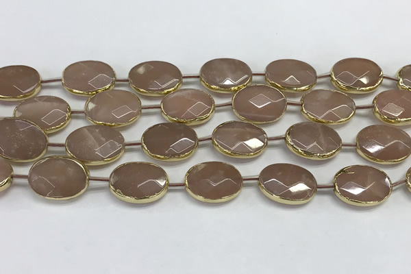 CMS1345 7.5 inches 13*18mm faceted oval moonstone beads