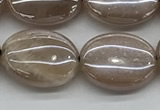 CMS1350 15.5 inches 12*16mm oval AB-color moonstone beads